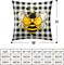 Yellow Bumble Bee Pillow Covers 18x18 Set of 2 Black White Buffalo Plaid Pillow Covers Summer Spring Themed Decorative Cushion Cases Home Decor for Couch Bed Holiday